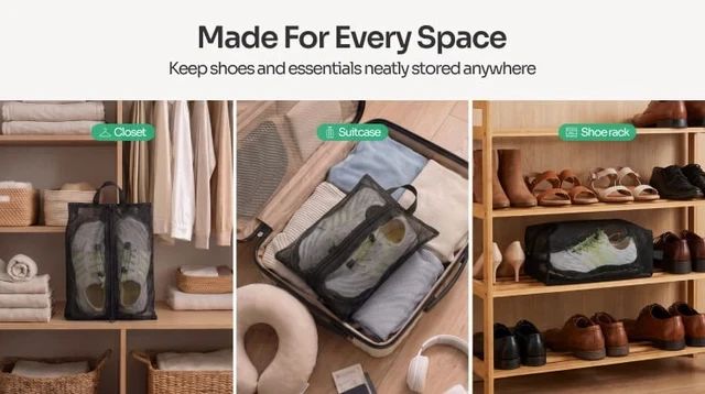 Shoe and clog travel bag